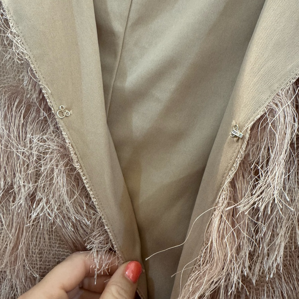Chic Fringe Cardigan - Champagne Color - Picture 3 of 6